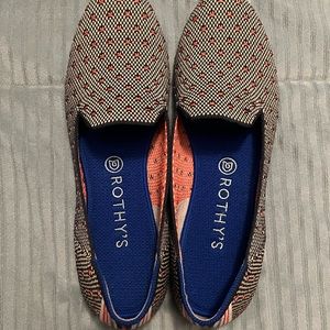 Rothy’s coral dot loafers